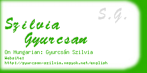 szilvia gyurcsan business card